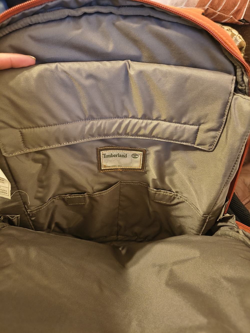 Vintage Timberland Rust Orange Canvas Backpack - Picture 5 of 6